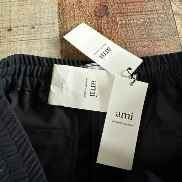 Ami Alexandre Mattiussi Black Elastic Waist Dress Pants Size 42 - Picture 6 of 10